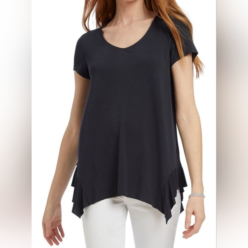 Nic & Zoe Boardwalk Ruffle Hem Top
